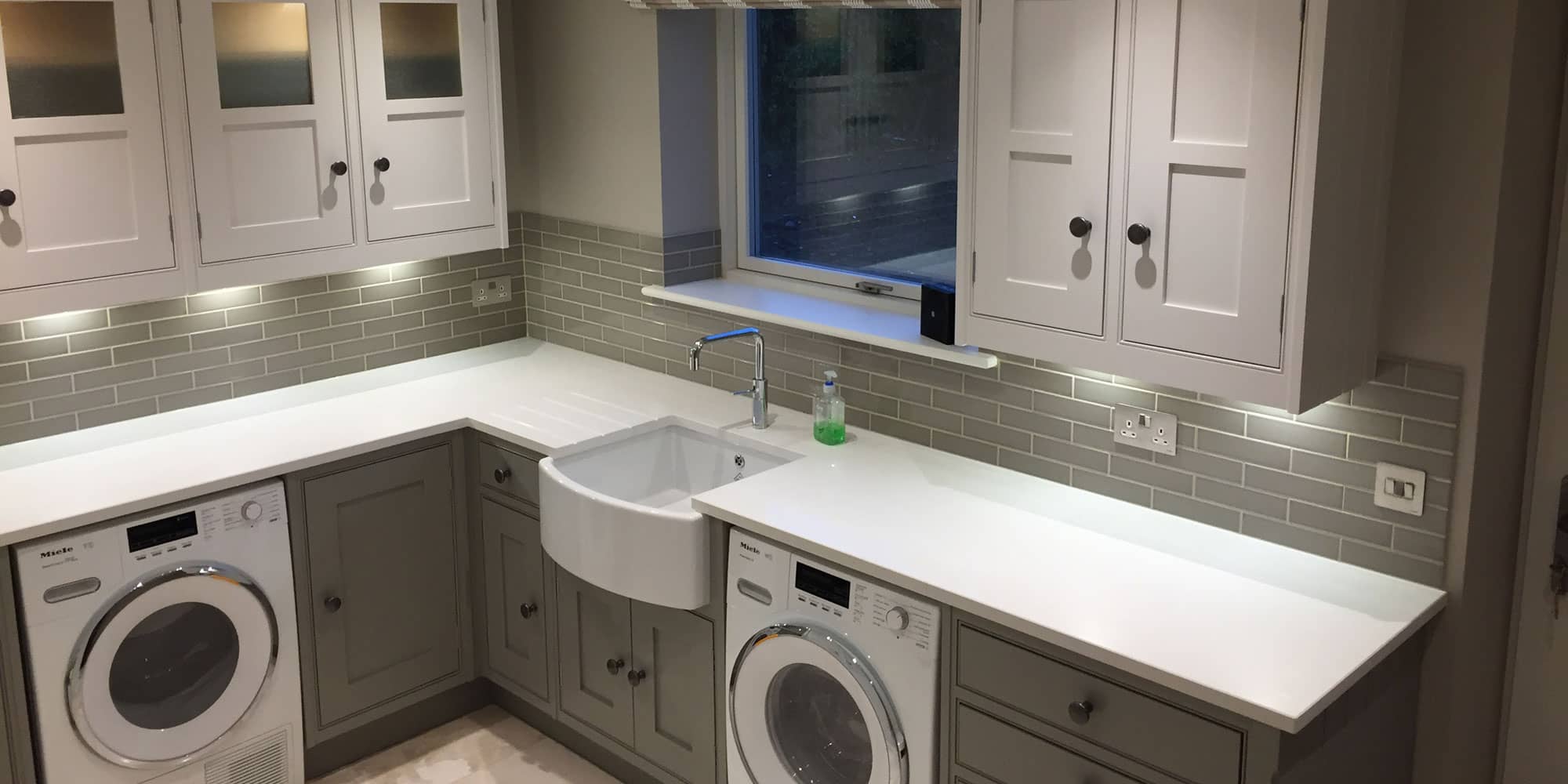 Hand painted kitchen at Wrexham property