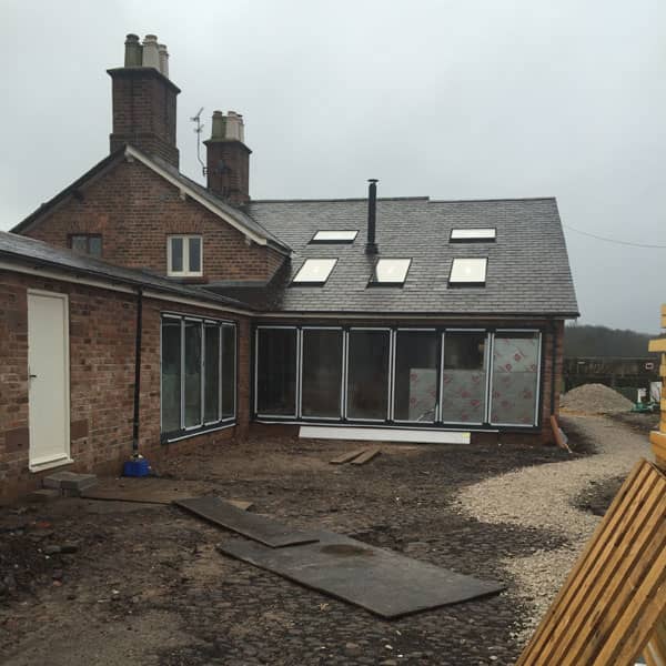 Extension being built at Wrexham house