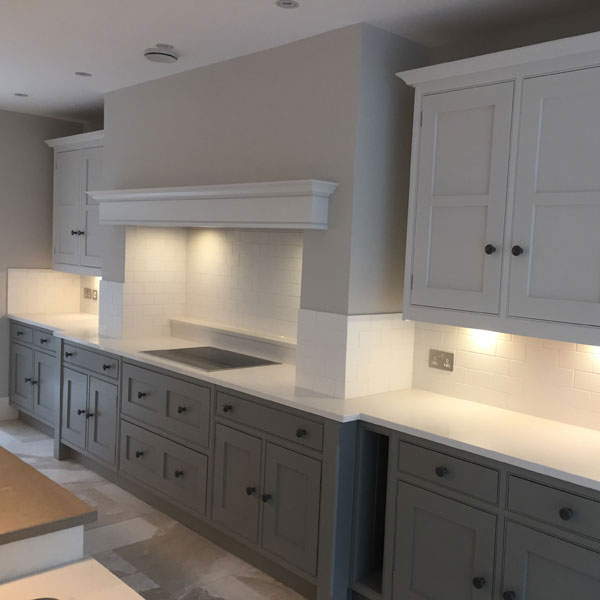 Large modern kitchen at Wrexham property