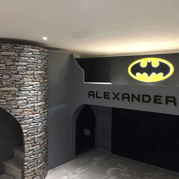 Bespoke bunk bed with Batman theme